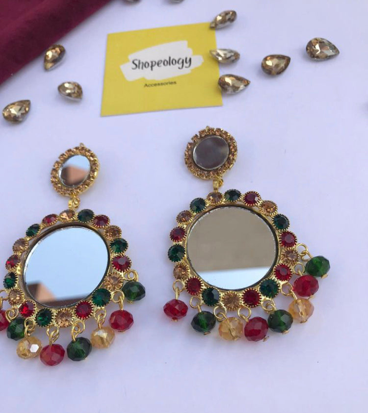 Traditional mirror earring - Shopeology
