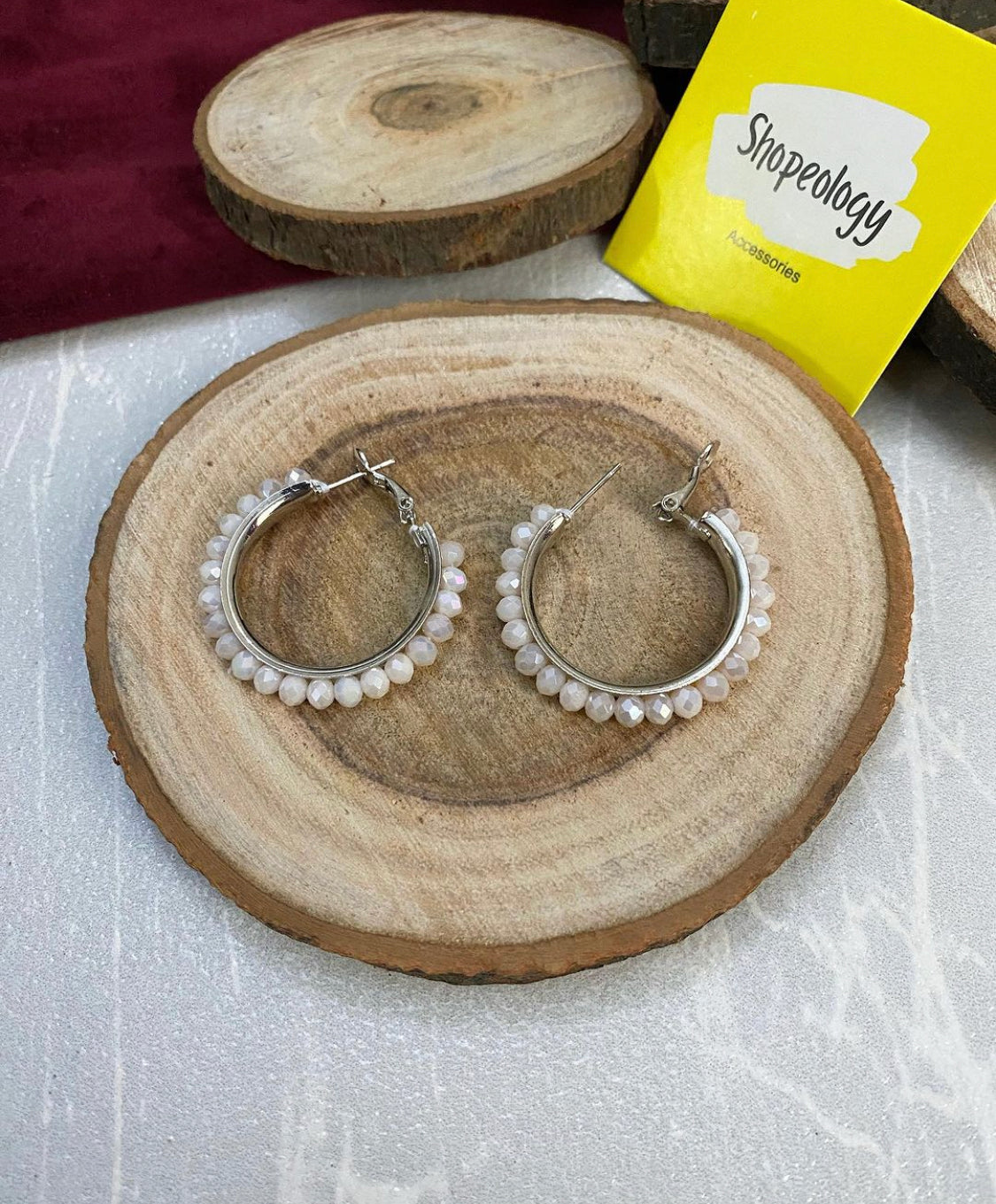 Minimal pearl hoops - Shopeology