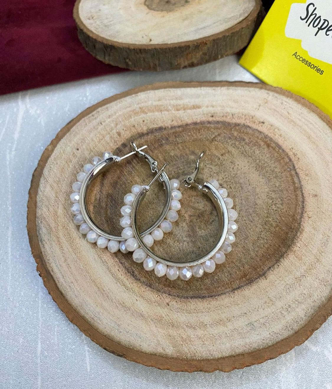 Minimal pearl hoops - Shopeology