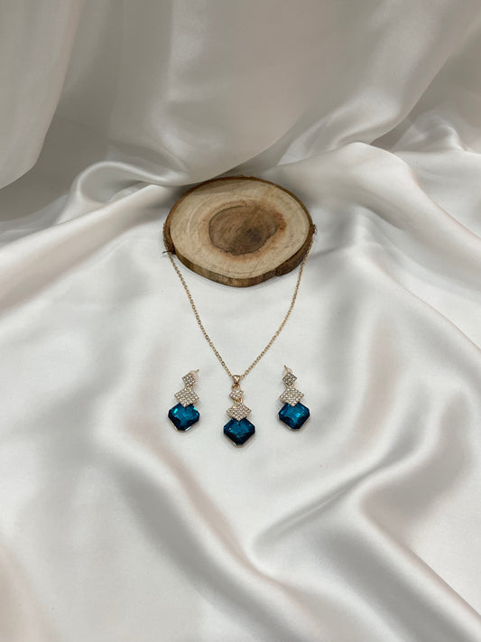 Crystal Drop Necklace Set - Shopeology