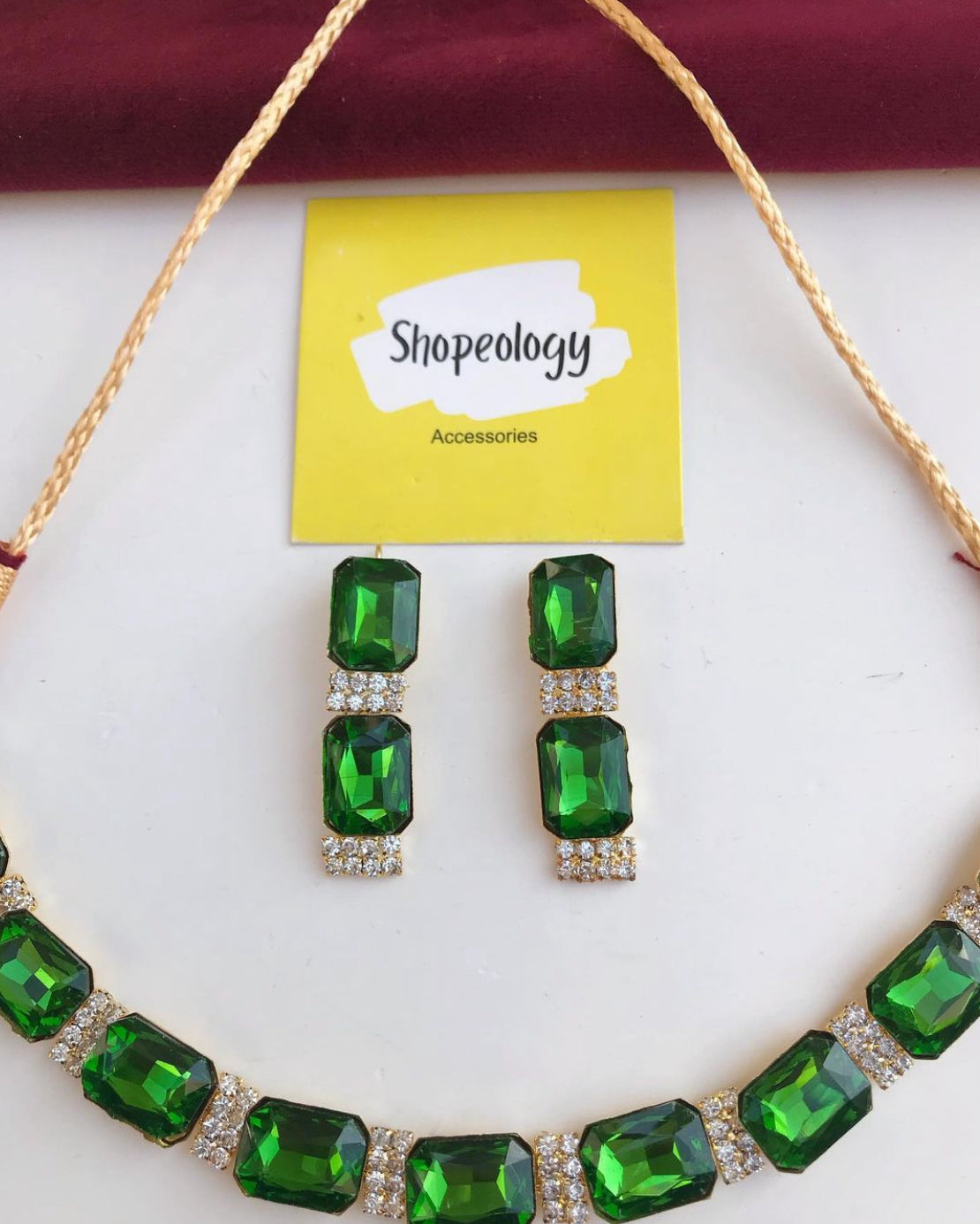 Ruby necklace set - Shopeology