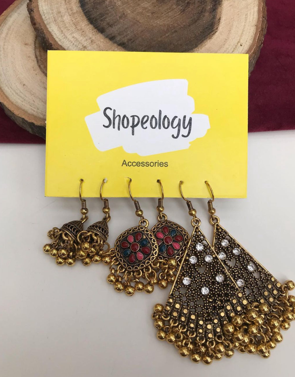 Antique earrings pack of 3 - Shopeology