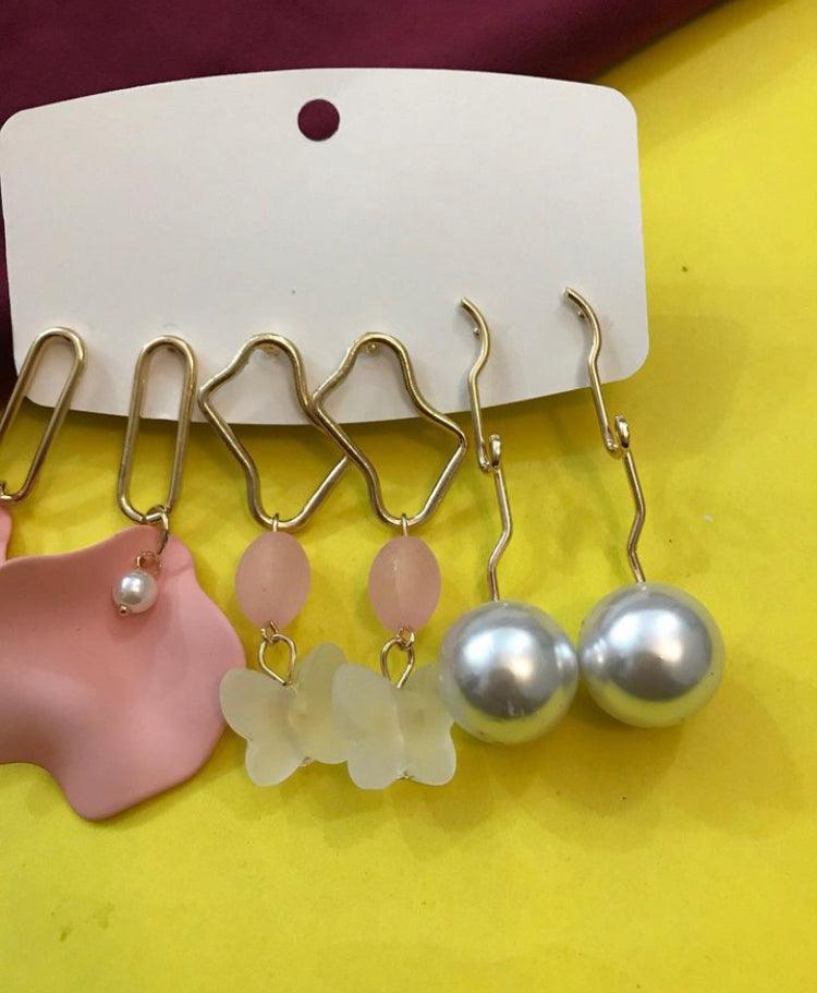 Pack of 3 casual earrings - Shopeology