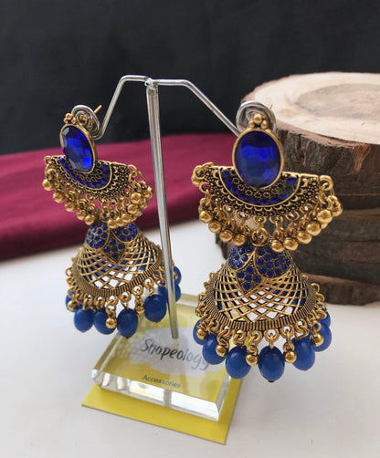 Antique gold jhumka - Shopeology