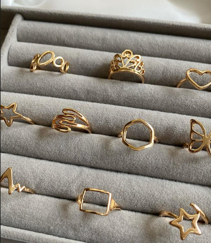 Pack of 10 | All size rings | Rose Gold