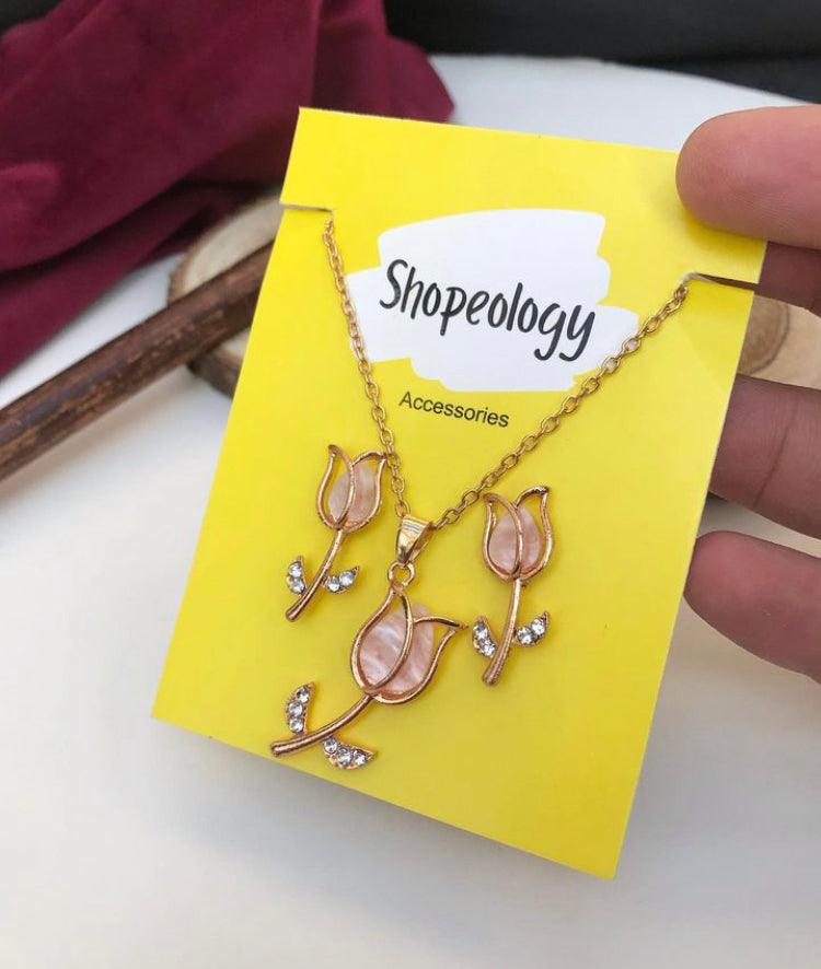 Floral necklace set - Shopeology