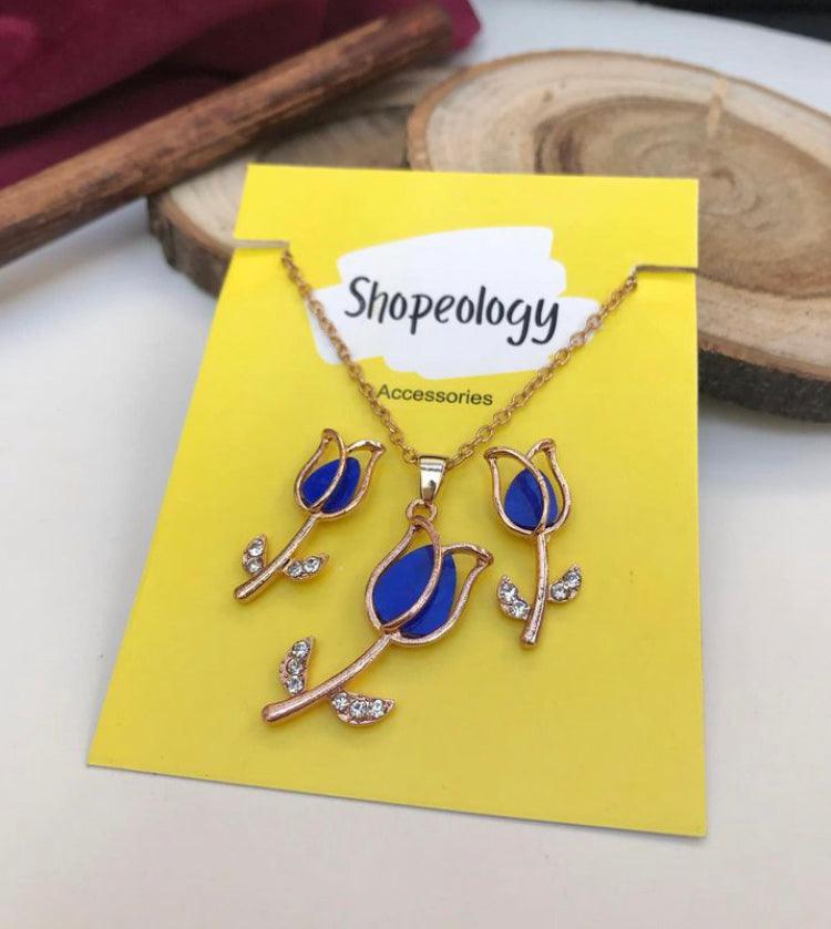 Floral necklace set - Shopeology