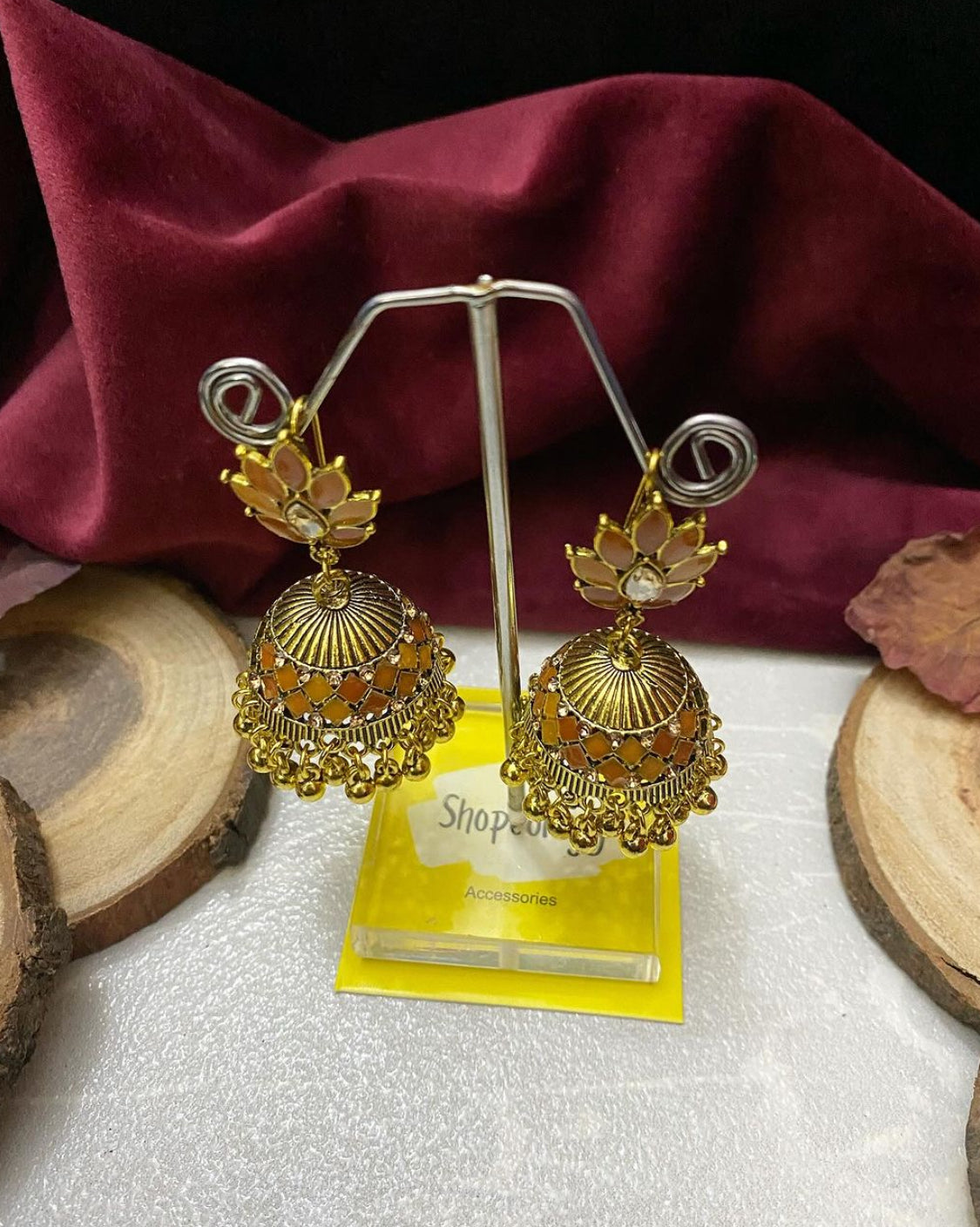 Petal jhumka earring - Shopeology
