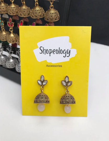 Antique oxidised jhumki - Shopeology