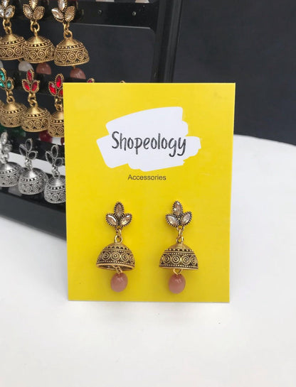 Antique oxidised jhumki - Shopeology