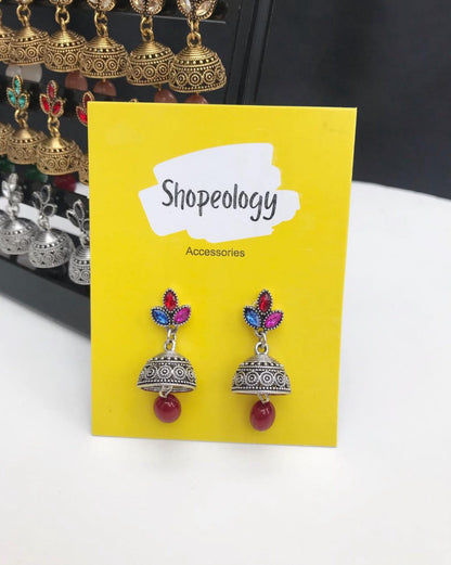 Antique oxidised jhumki - Shopeology