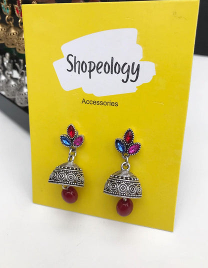 Antique oxidised jhumki - Shopeology