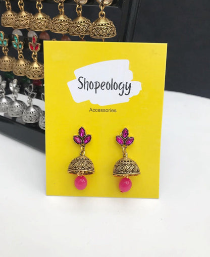 Antique oxidised jhumki - Shopeology