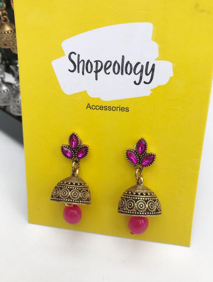 Antique oxidised jhumki - Shopeology