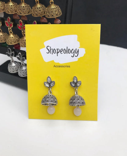 Antique oxidised jhumki - Shopeology