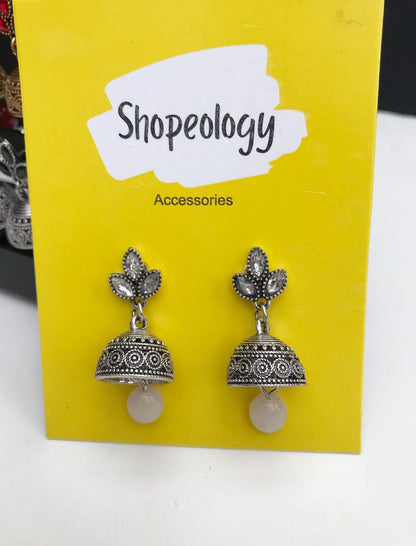 Antique oxidised jhumki - Shopeology