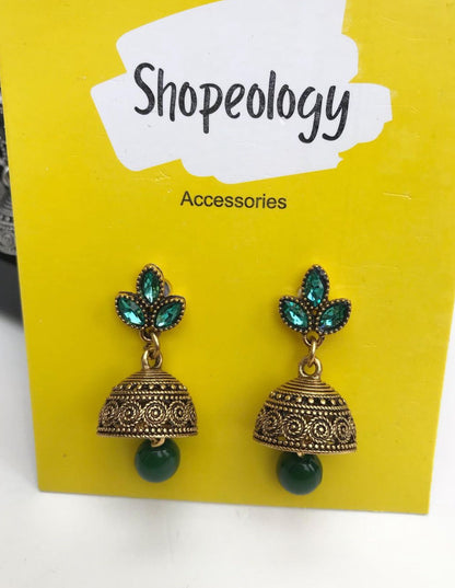 Antique oxidised jhumki - Shopeology