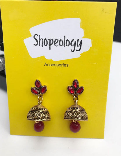 Antique oxidised jhumki - Shopeology