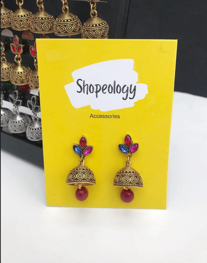 Antique oxidised jhumki - Shopeology