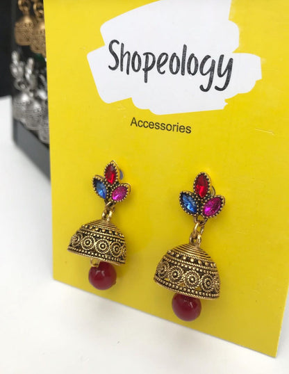 Antique oxidised jhumki - Shopeology