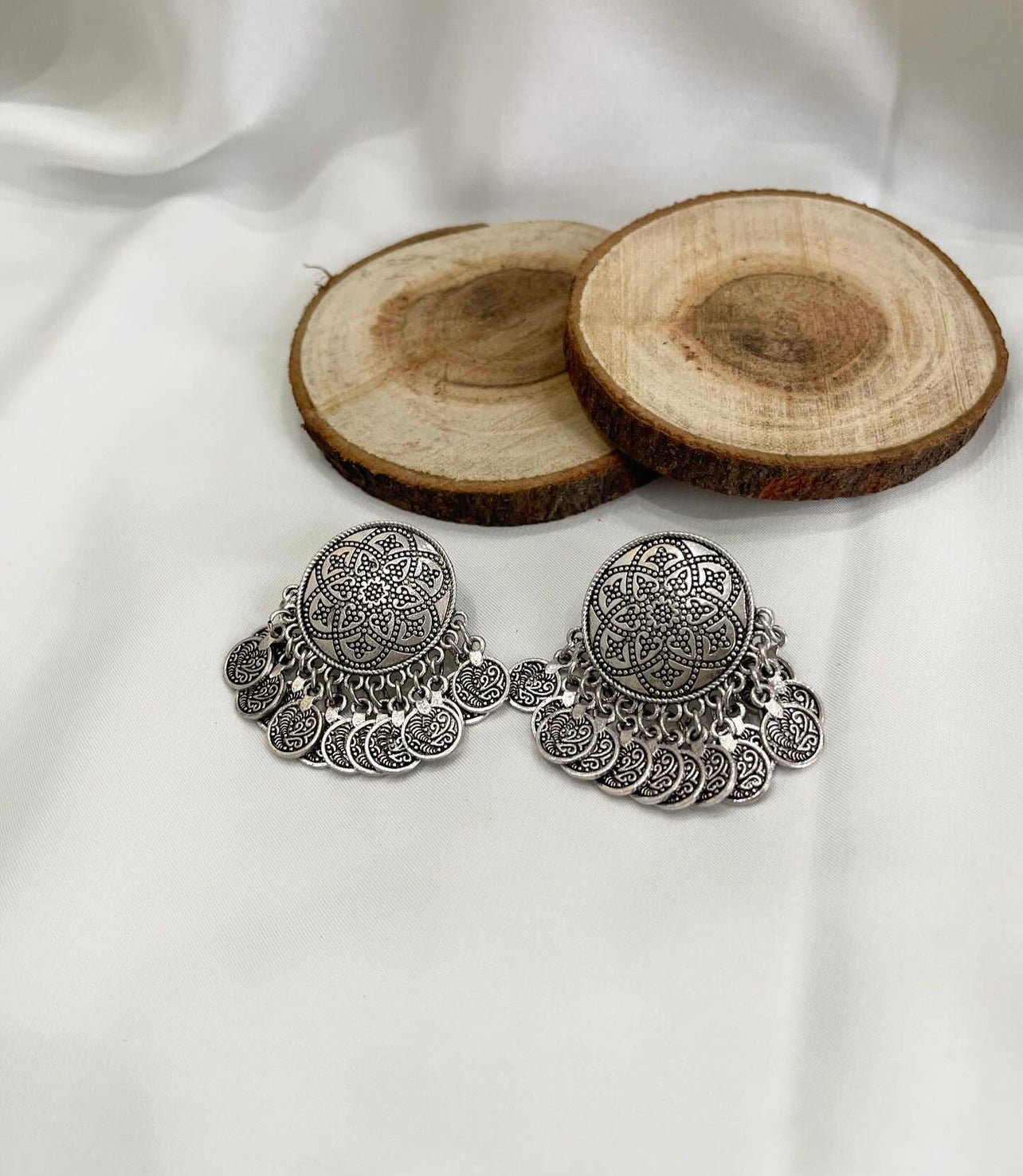 Silver Oxidised Earring - Shopeology